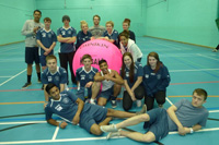 Tom Davies - with his students. Bedford College
